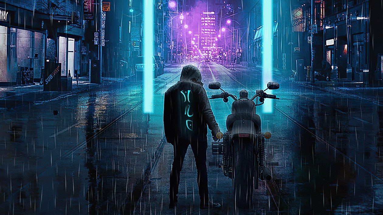 City Streets Cyberpunk Biker