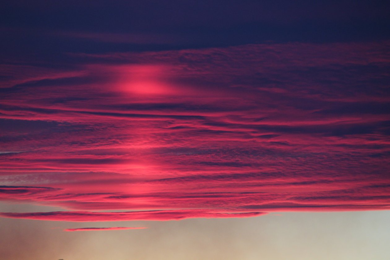 Red Pink Burning Clouds 4k