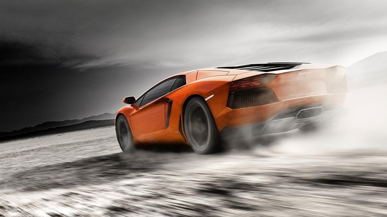 Orange Lamborghini Aventador
