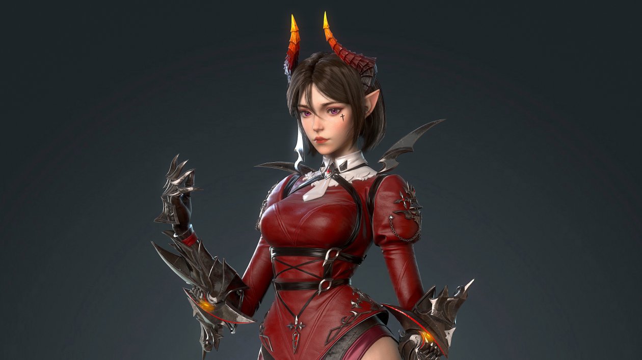Elf Anime Warrior Girl 4k