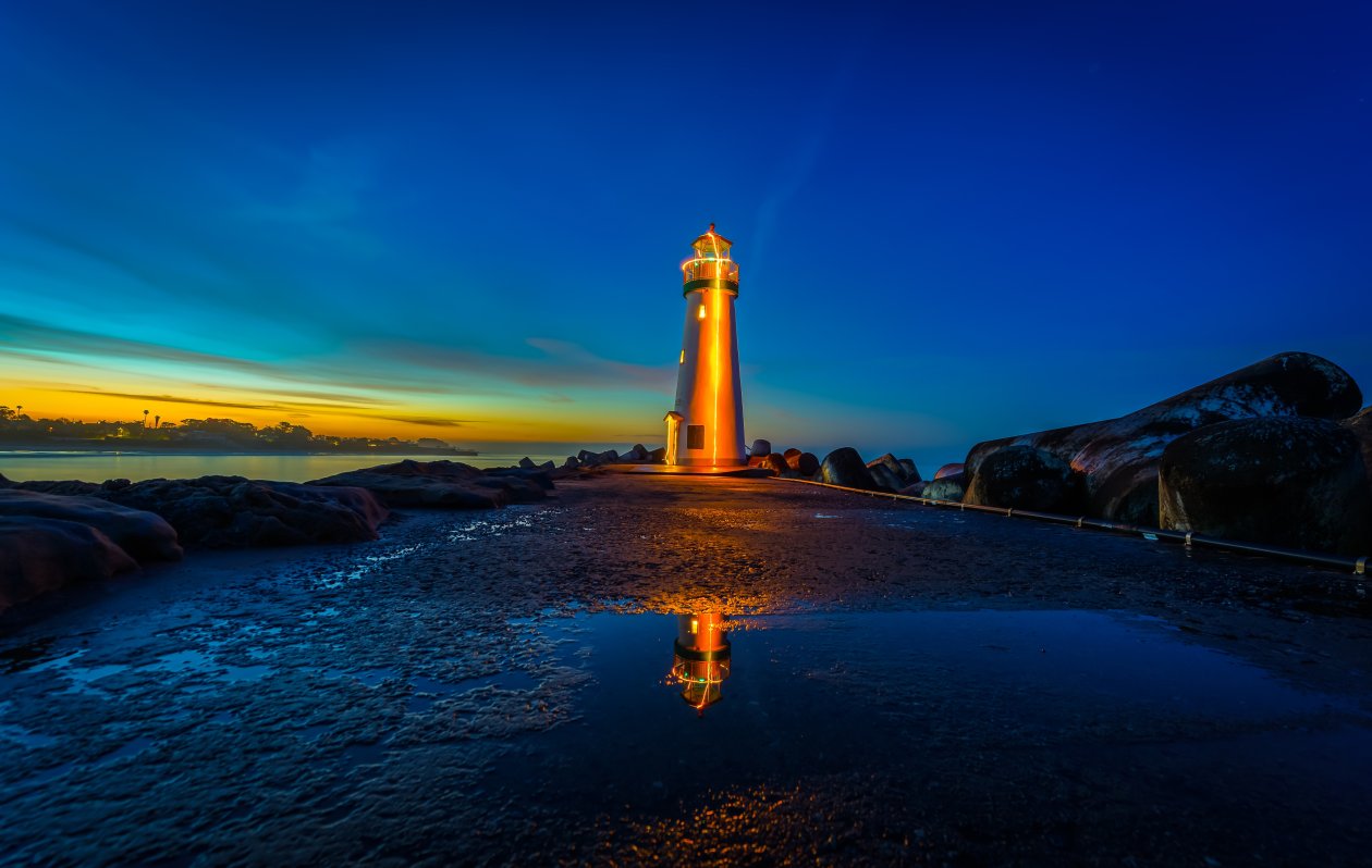 Lighthouses Sunrises And Sunsets USA Monterey Bay 4k