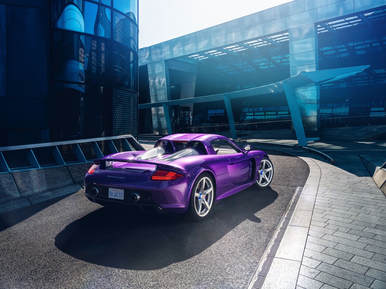 Porsche Carrera GT Rear Violet 4k