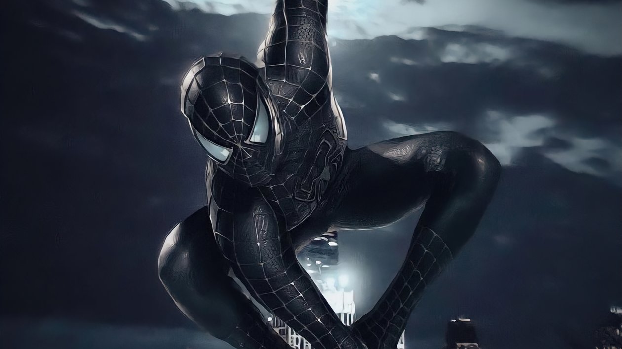 Black Suit Spiderman 4k