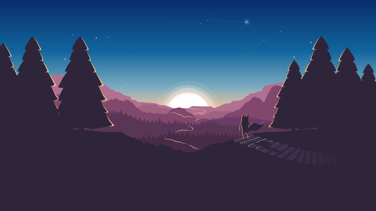 Fox Forest Minimalism Artwork