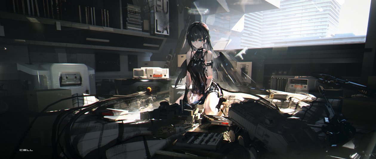 Anime Angel Scifi Fixing Broken Items 5k