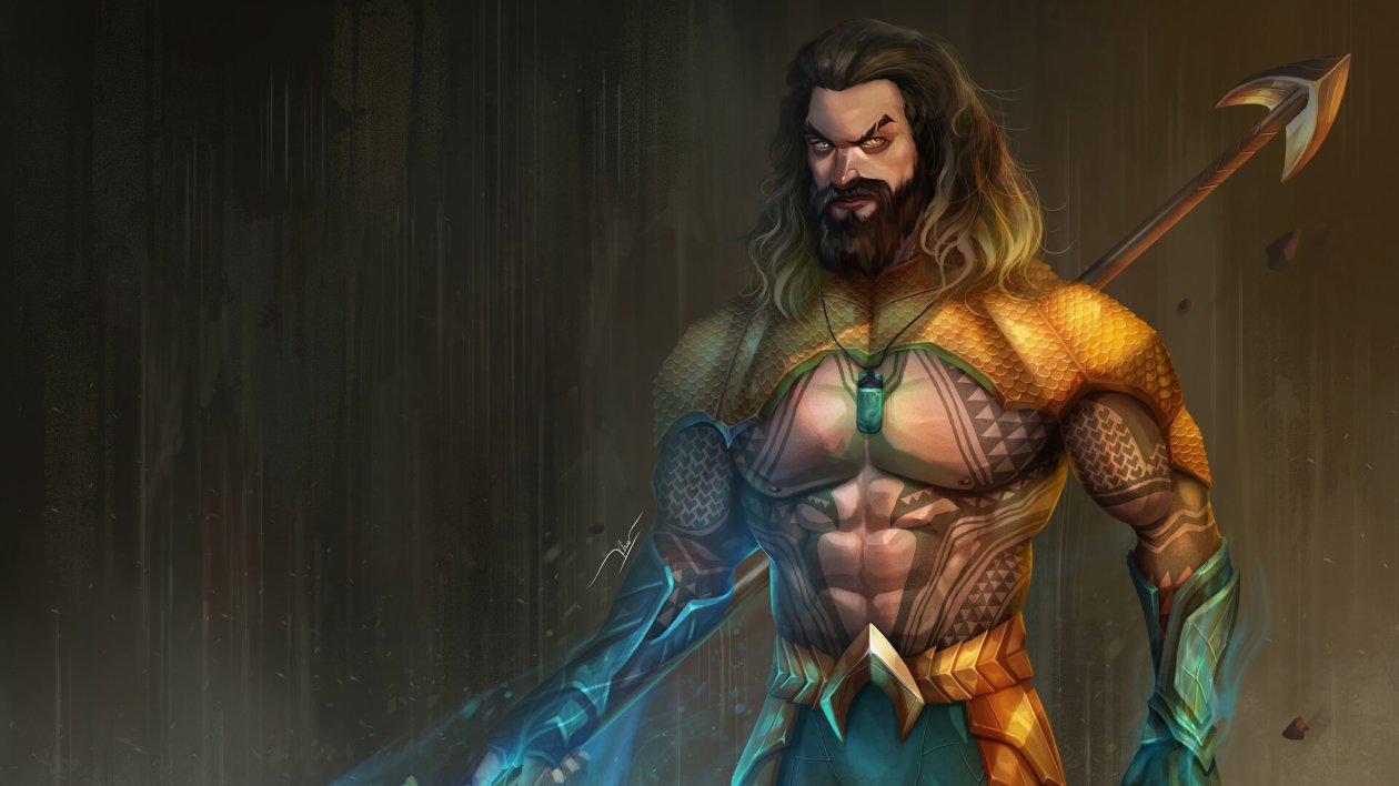 Aquaman Jason Momoa Artwork