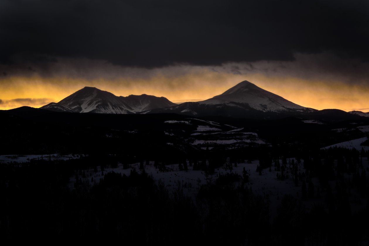 Mountain Shadow Dark Cloud And Light