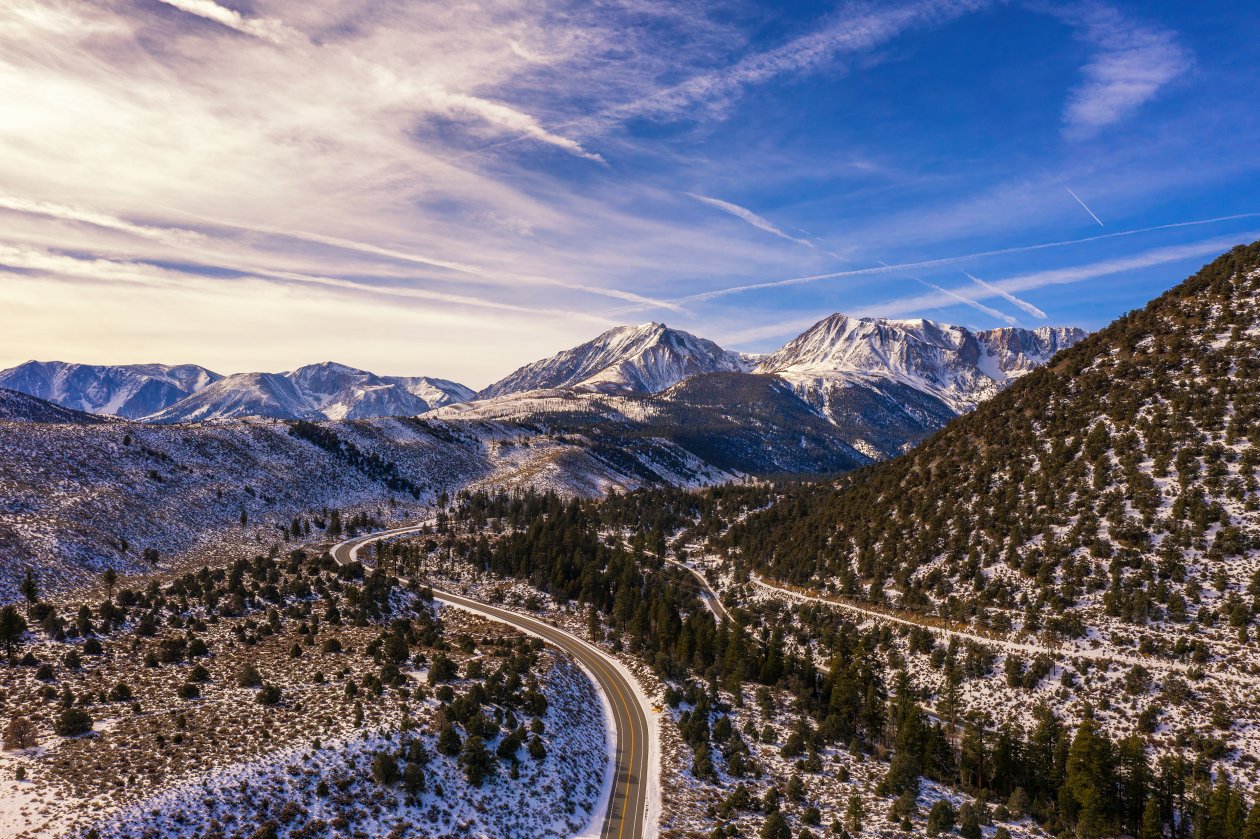 Tioga Pass Mountains Sky 4k