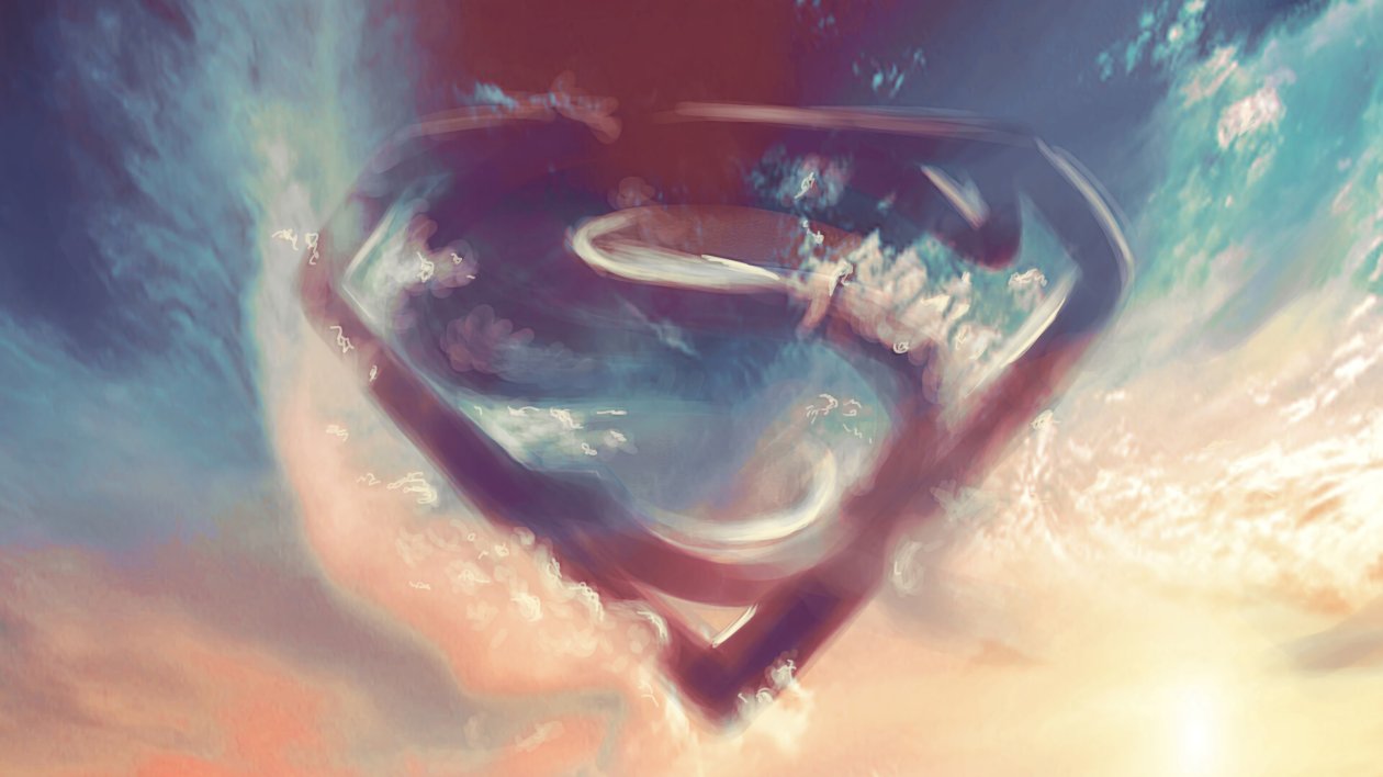 Superman Logo In Clouds