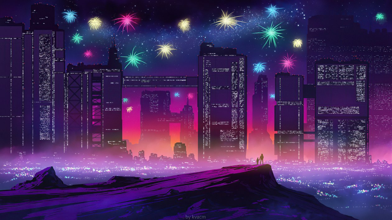 New Year Celebrations Synthwave 5k