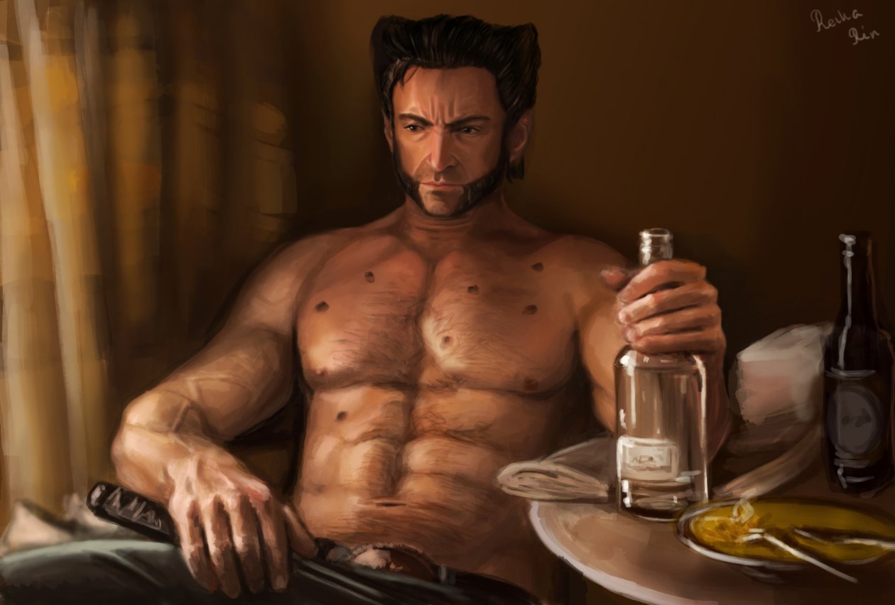 Wolverine Drinking