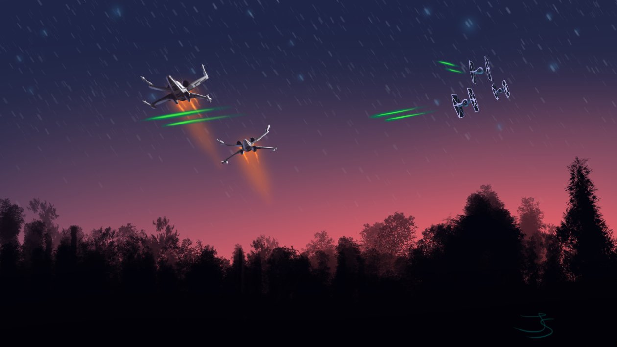 Rogue Squadron Tiefighters Artwork