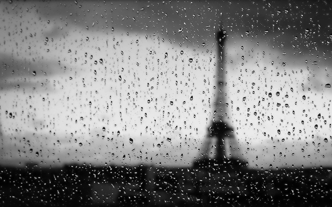 Eiffel Tower Rain Drops