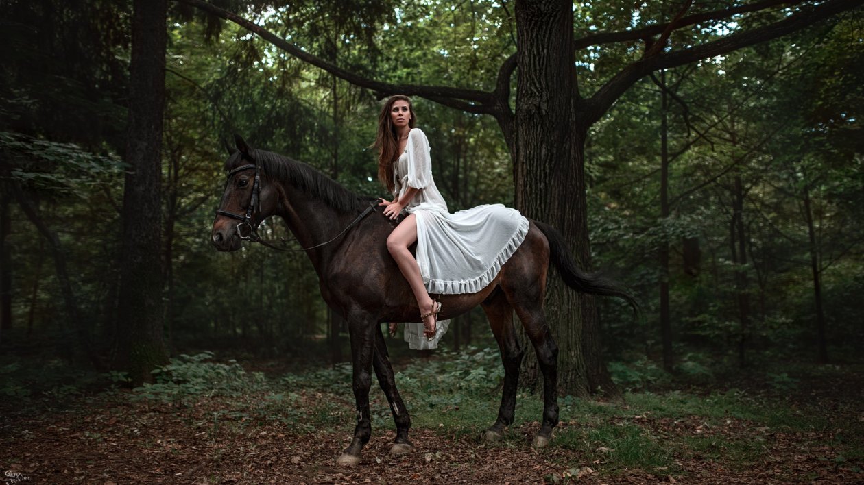 Model With Horse