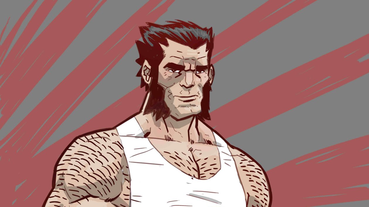Wolverine Illustration Drawing