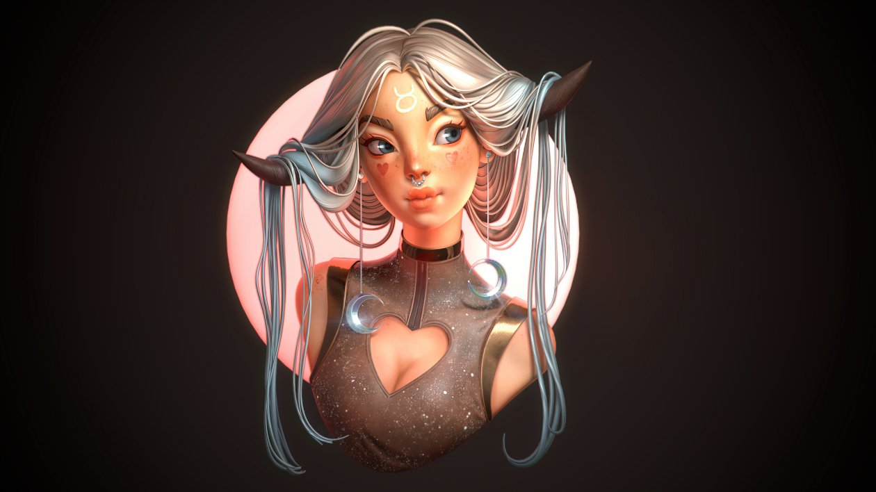Zodiac Anime Girl 4k
