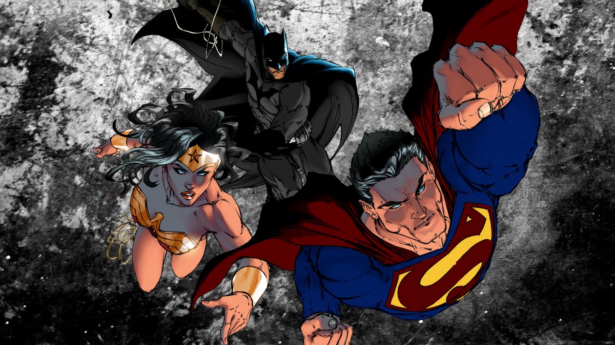 Batman Superman Wonder Woman Dc Comic Art