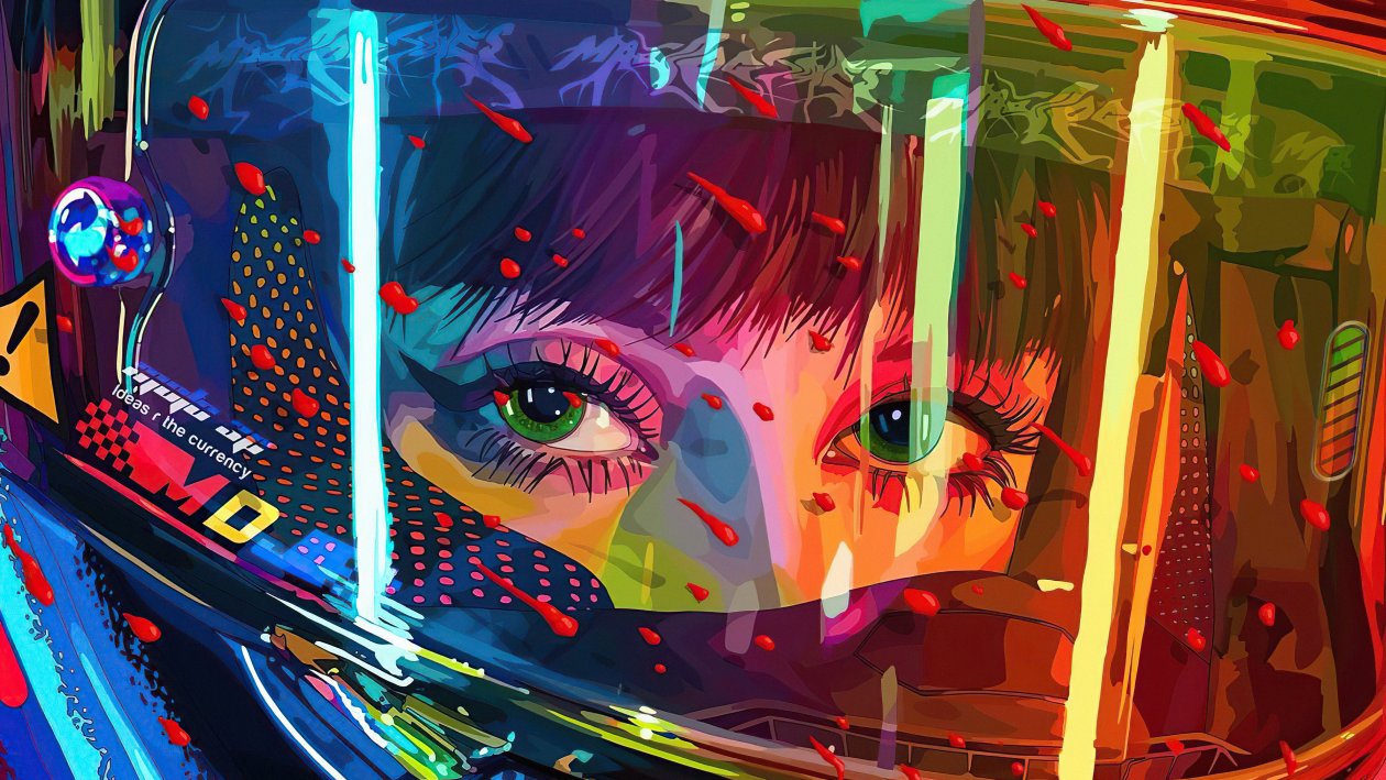Cyber Girl Ocean Eyes 4k