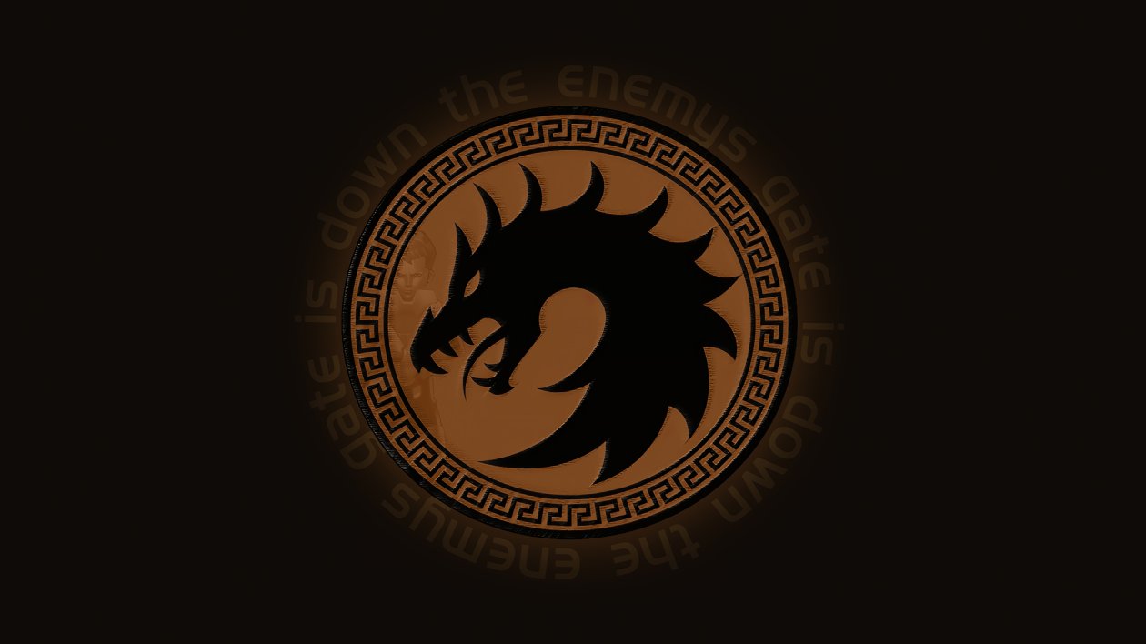 Dragon Coin Minimalism 4k