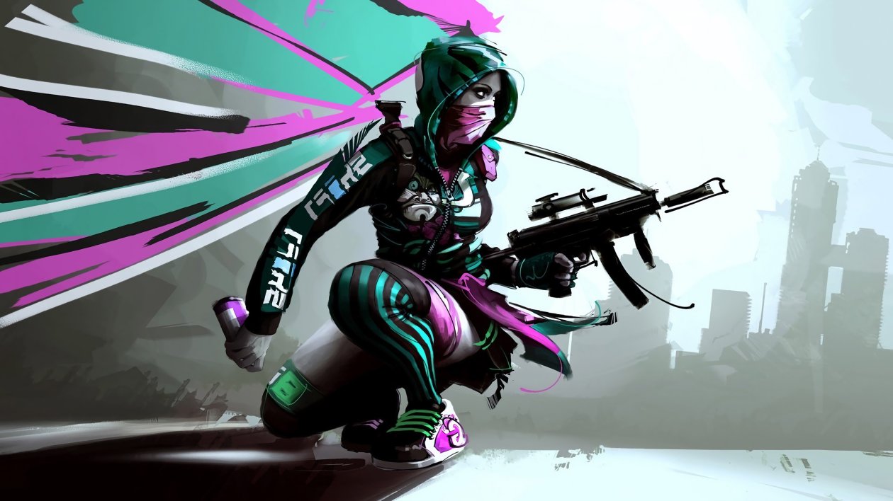 Girl With Rifle 4k