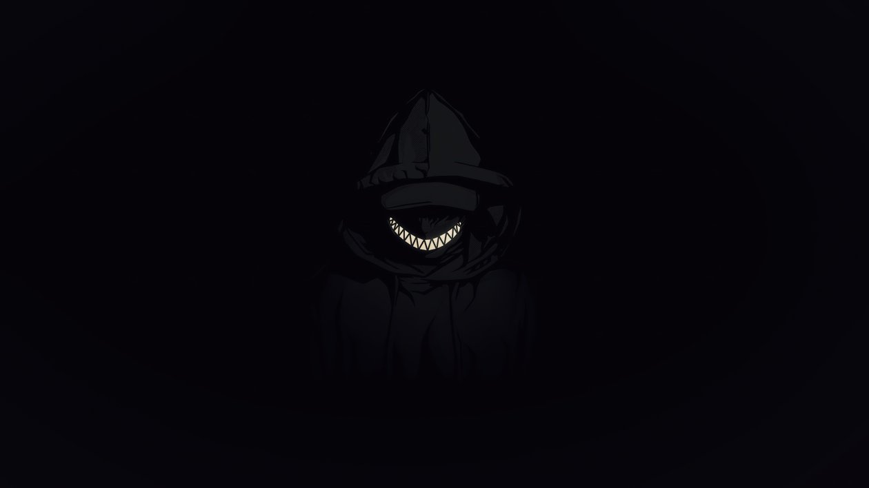 Hooded Jacket Boy Smiling Minimal Dark 4k