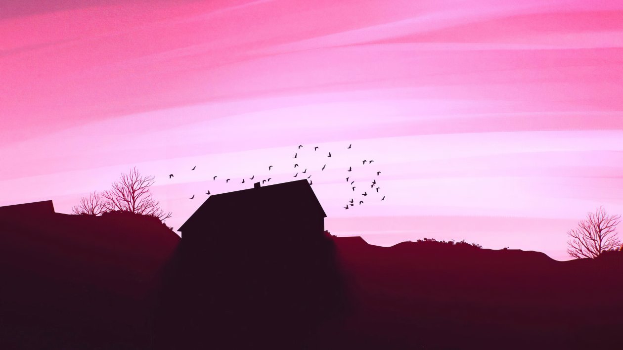 Pink Pop Evening House Minimal 4k