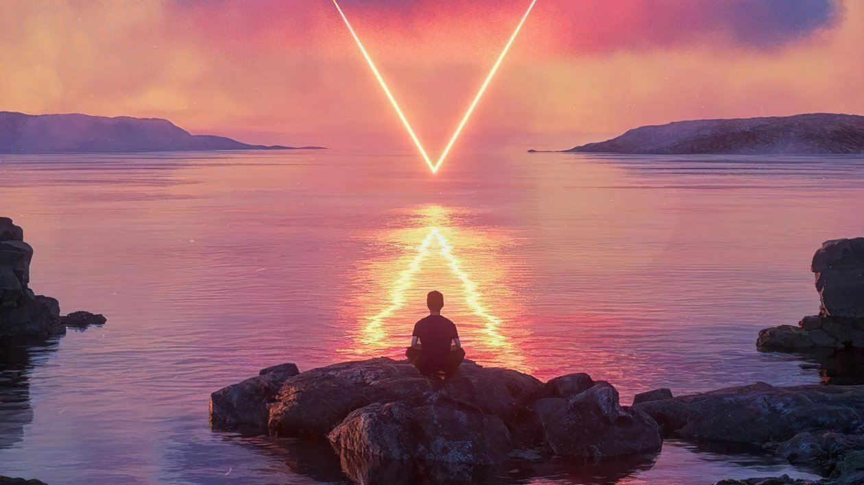 Boy Meditating Life Triangle 4k