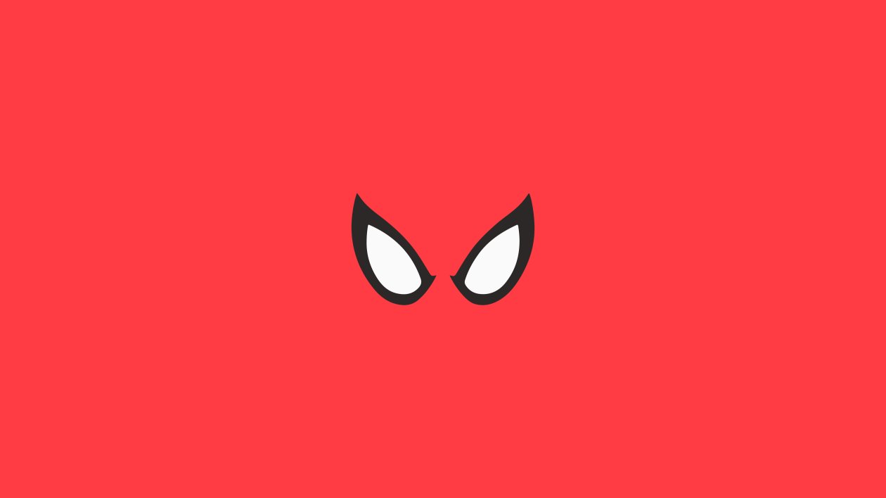 Spiderman Red Minimal Background 4k