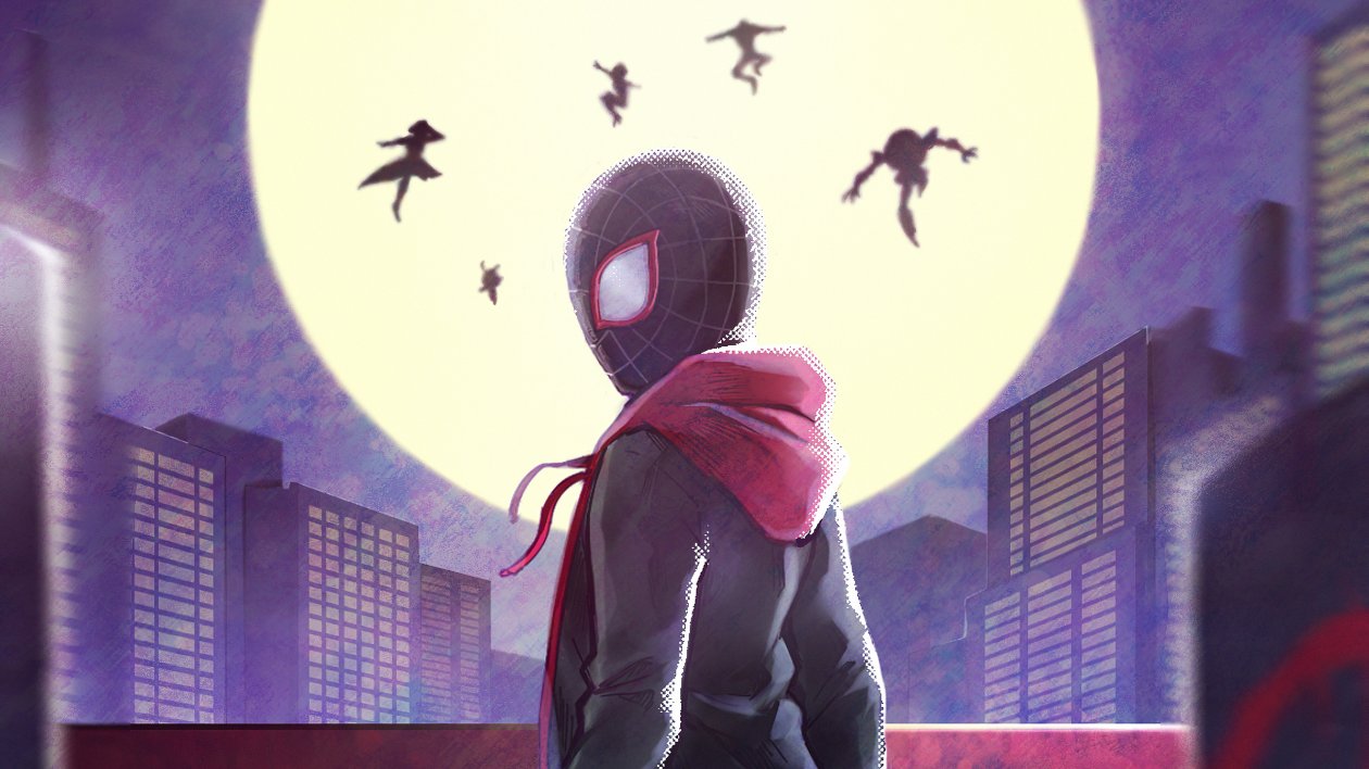 Spiderman Behind Little Heroes