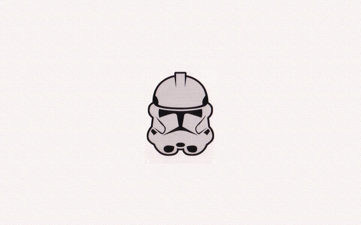 Storm Trooper Minimalism Mask 4k