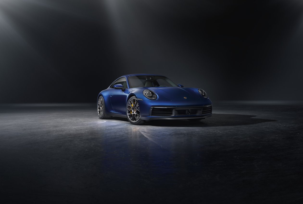 Blue Porsche 911 2018 Front 5k