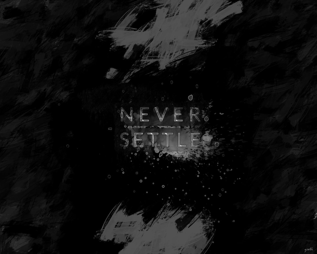 Fond d'écran One Plus Never Settle 4k