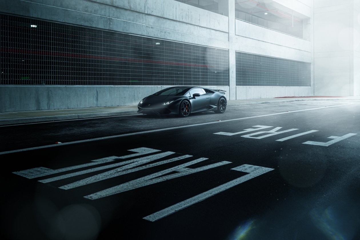 Black Lamborghini Huracan Supercar Vehicle