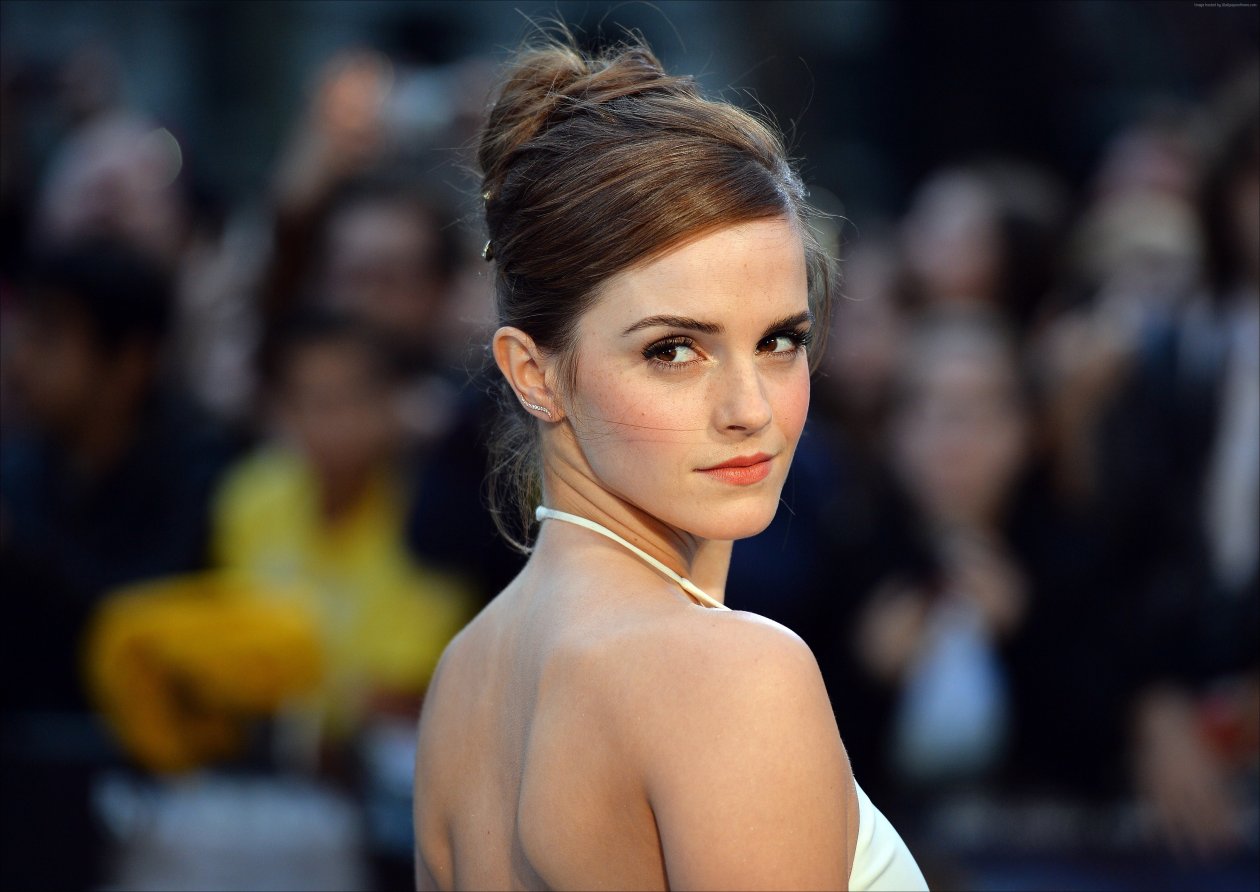 Emma Watson In White Dress