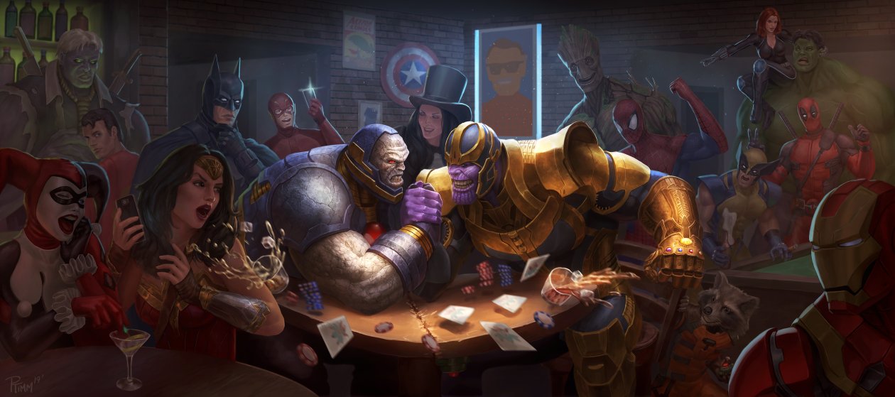 Darkseid Vs Thanos Artwork
