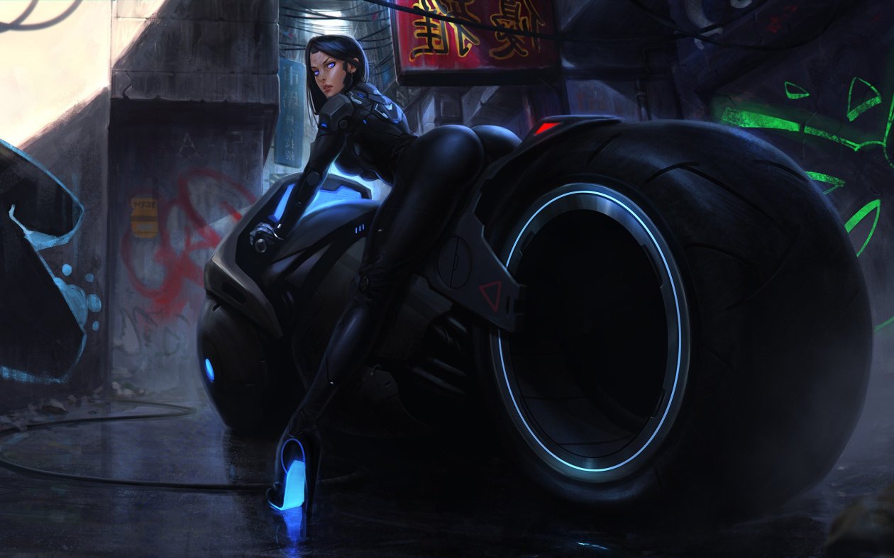 Tron Bike Anime Girl