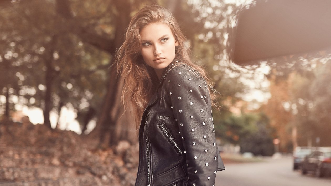 Girl Sitting Car Bonnet