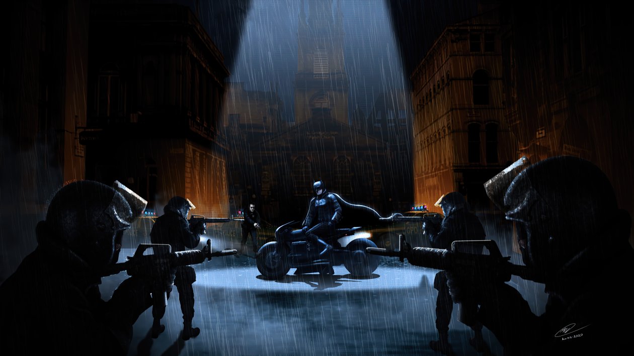 Police About To Arrest The Batman