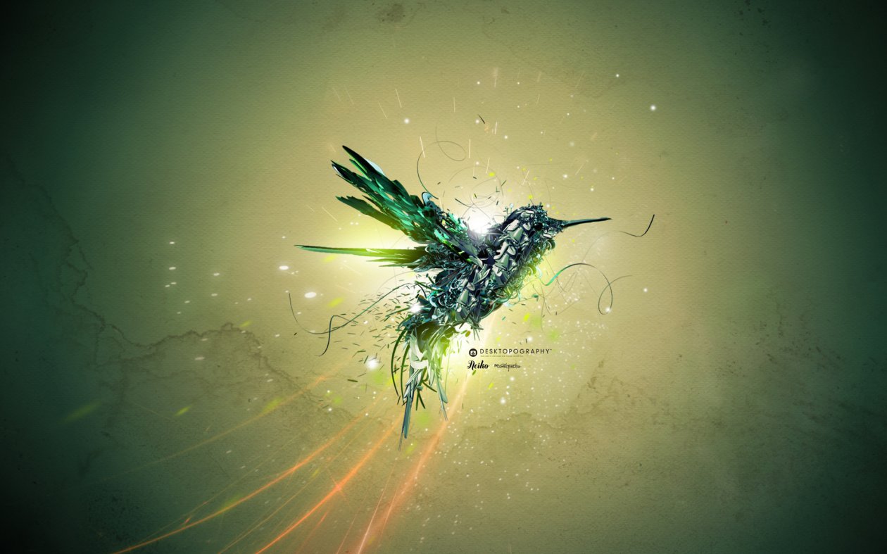 Green Bird Art