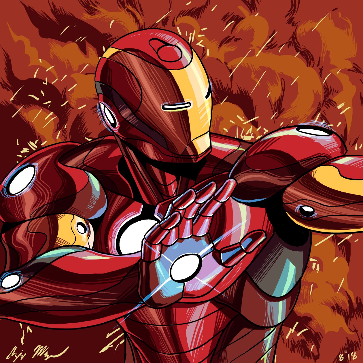 Iron Man Illustration 4k