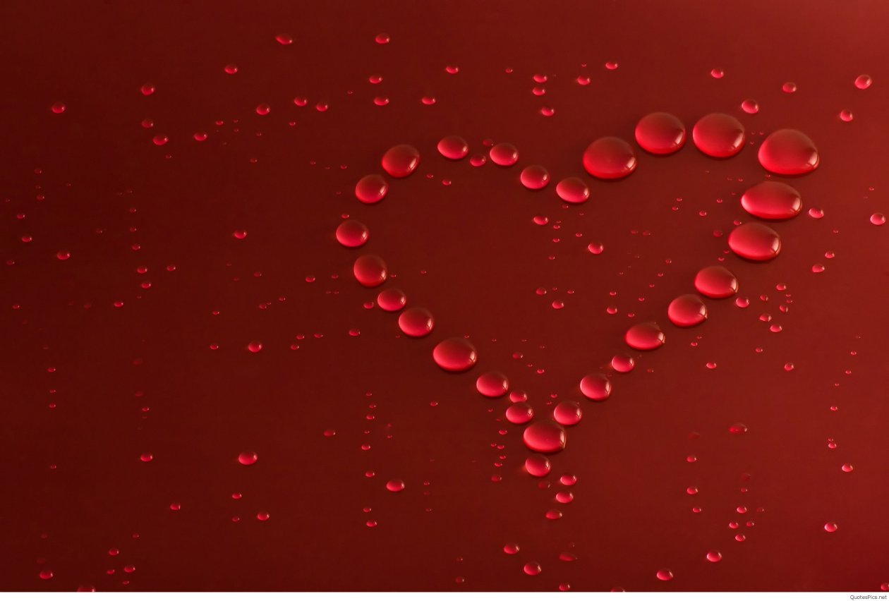 Heart Made Of Water Drops