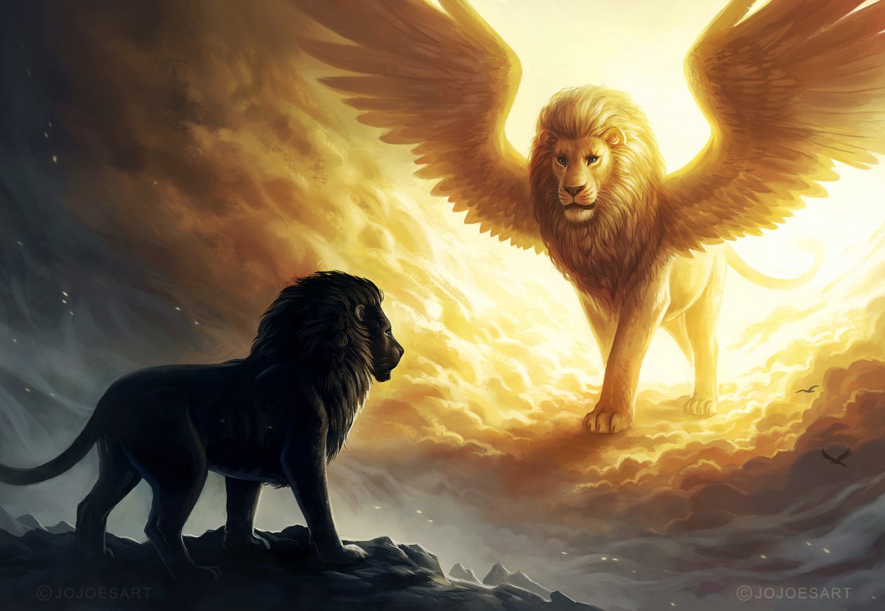Lion King Spiritual Dark Fantasy