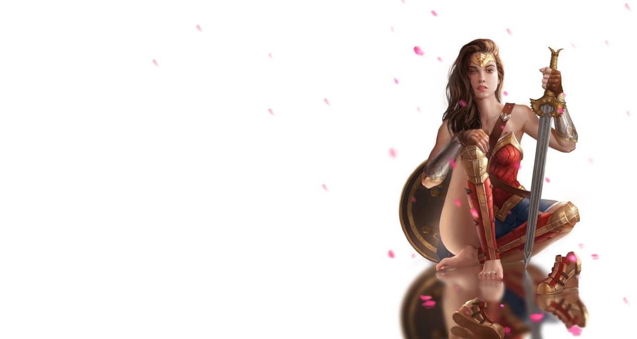 Cute Wonder Woman Bare Foot Artwork