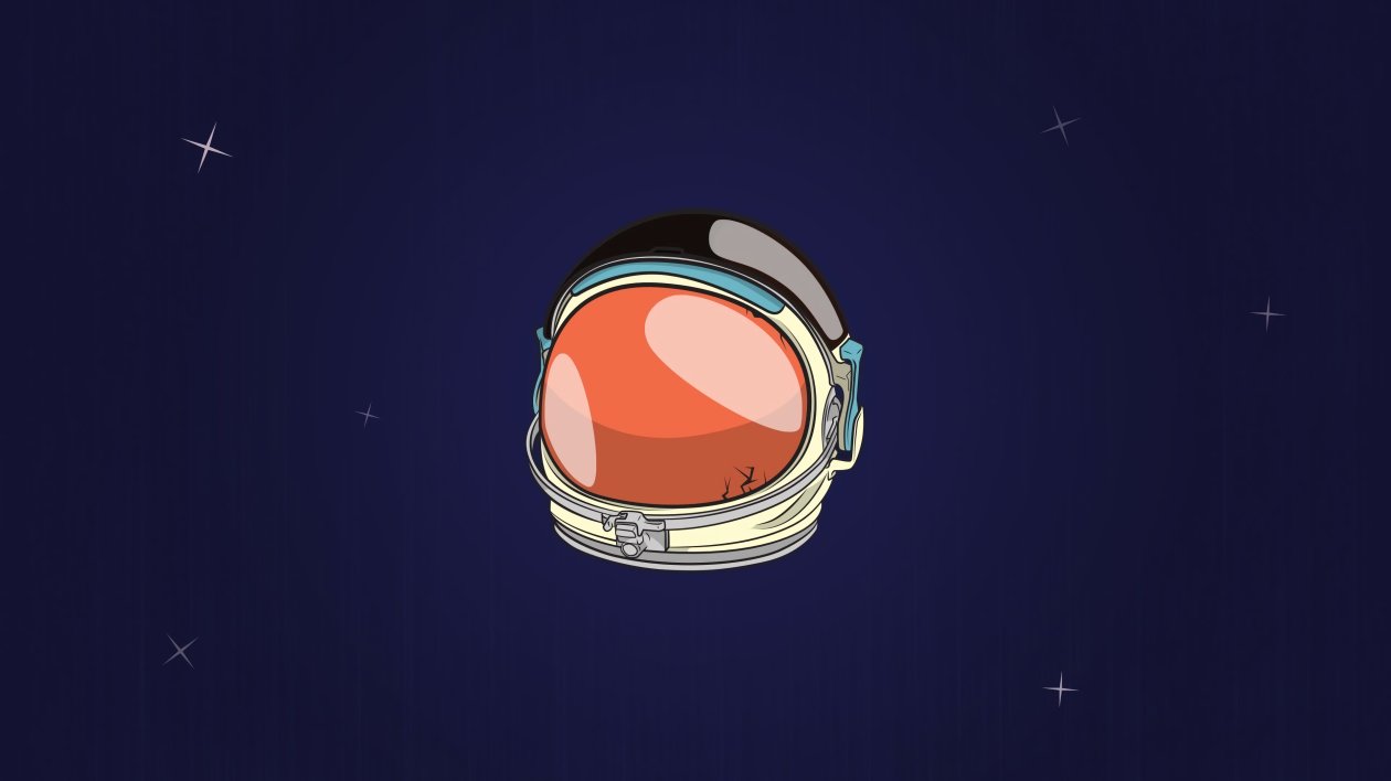 Astronaut Helmet Minimal 4k