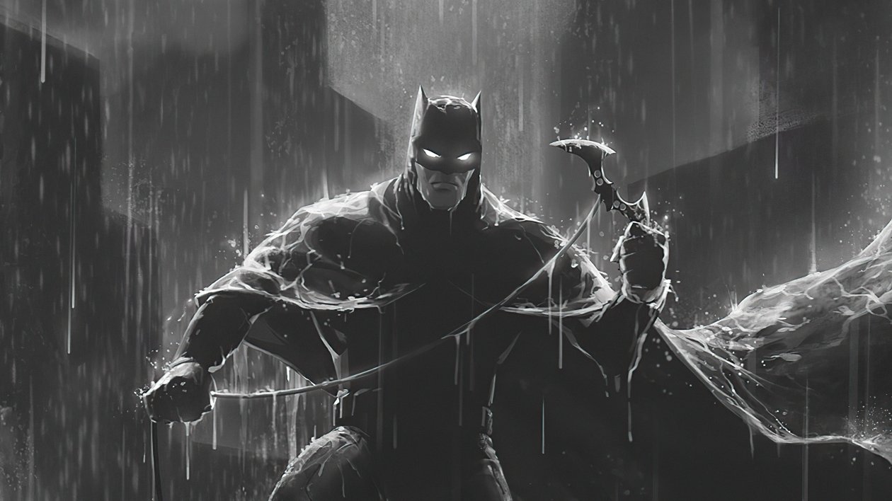 Batman With Batarang Dark 4k