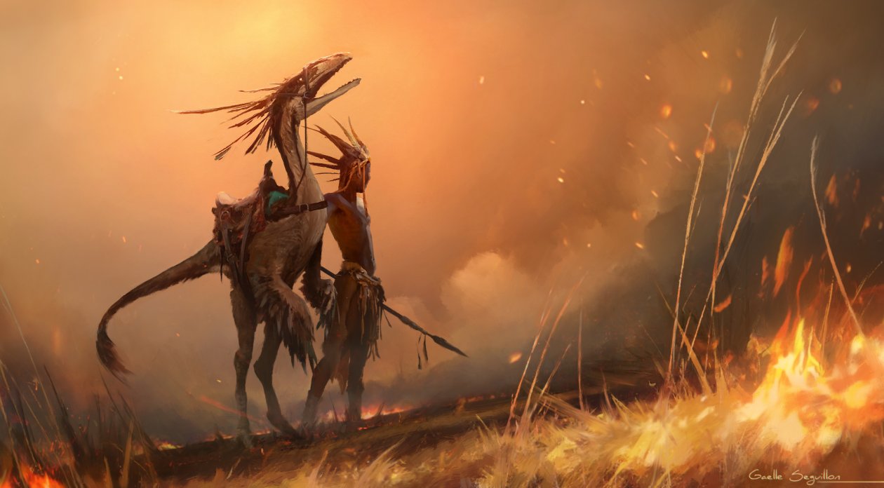 Warrior Creature Fantasy Fire Artwork