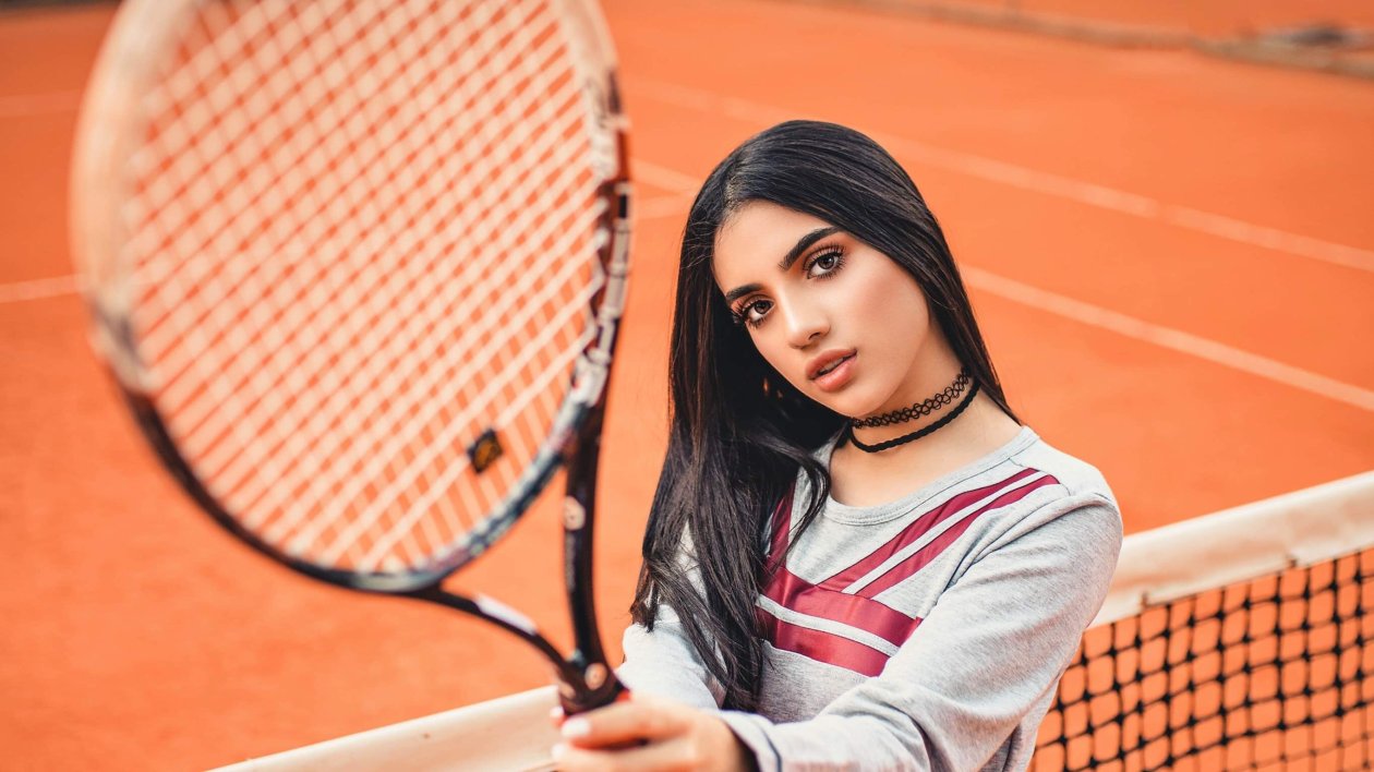 Girl Tennis Court