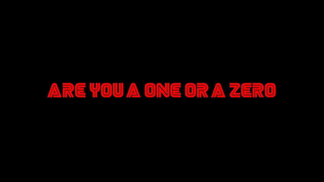 Are You A One Or A Zero Mr Robot Typography 4k