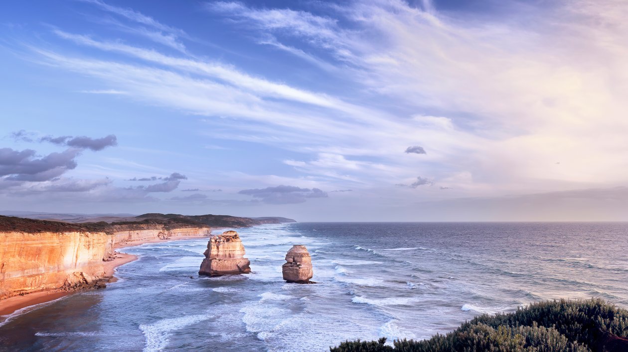 Storm National Park Pacific Beach Seascape 4k