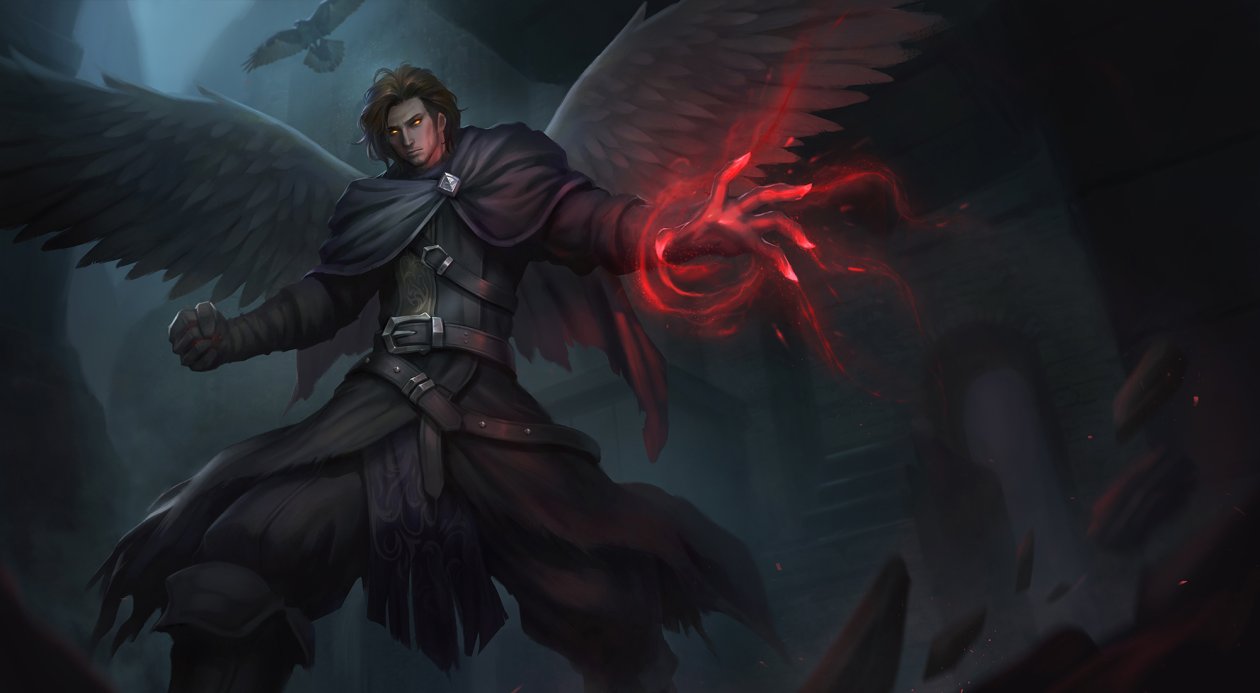 Angel Man With Wings Dark Magic Art
